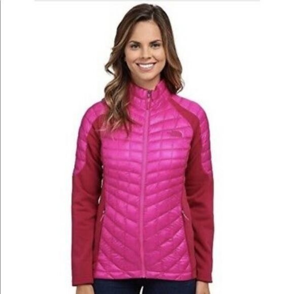 The North Face Thermoball Hybrid Hoodie Quilted Jacket Pink M - Picture 1 of 7